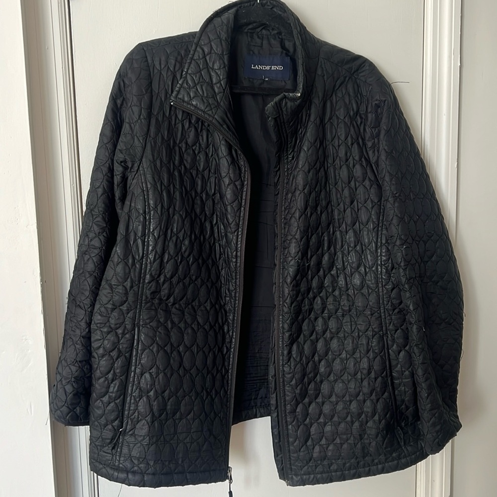 Womens Lands End Quilted Coat
